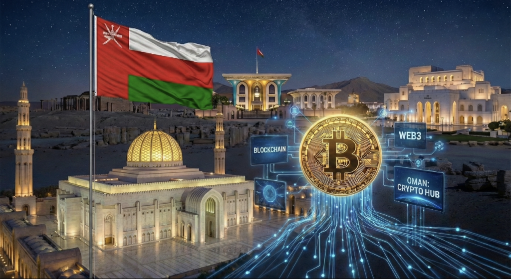 نظرة عامة على اعتماد العملة المشفرة في عُمان في عام 2026، مع تسليط الضوء على القيود القانونية، والاستخدام الحقيقي من خلال P2P والعملات المستقرة، والمشهد التنظيمي المتطور.