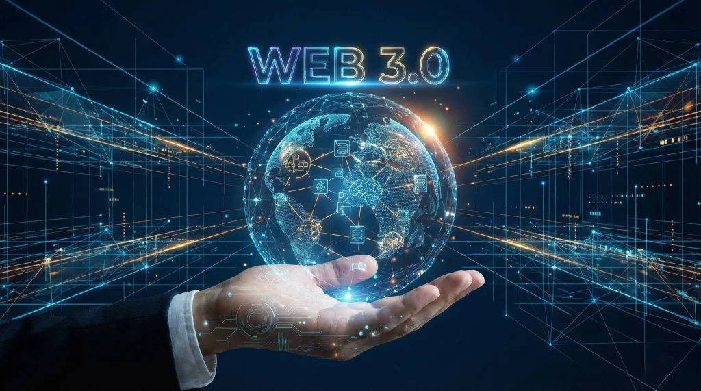 (Web3) هو جيل جديد من الإنترنت يعتمد على تقنيات لامركزية، أبرزها البلوكشين. في هذا النموذج، لا تكون البيانات مملوكة لشركات مركزية، بل موزعة على شبكة من المستخدمين.